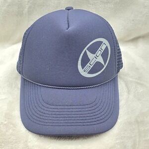 VINTAGE‎ Scion Hat Cap Mens Blue Foam Front Snap Back Trucker Mesh Auto Promo